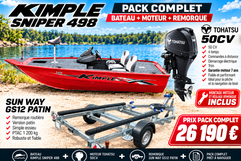 Bateau aluminium Brema 400 V Pro Bass - Barque de pêche soudée robuste et légère