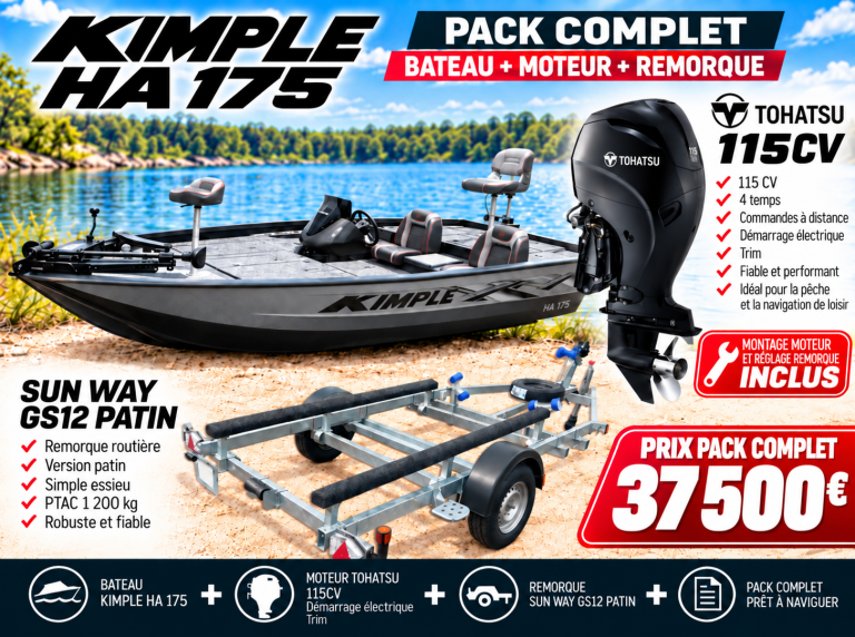 Bateau Brema 430 V Pro Bass Console - Aménagement spécial pêche carnassier